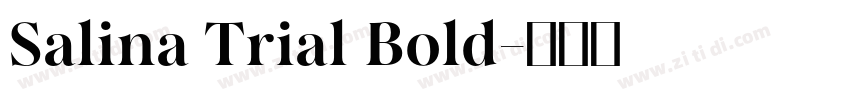 Salina Trial Bold字体转换